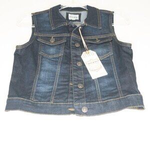 Wax Jean Dark Wash Denim Vest